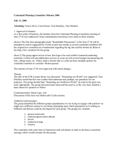 Centennial Planning Committee Minutes 2006 July 11, 2006 Attending: