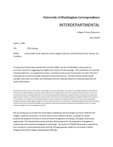 INTERDEPARTMENTAL University of Washington Correspondence  April 5, 2002