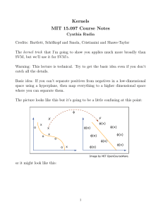 Kernels MIT 15.097 Course Notes