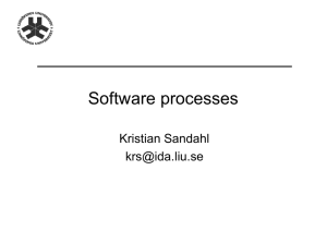 Software processes Kristian Sandahl