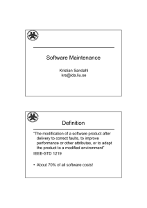 Software Maintenance Definition
