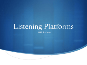 Listening Platforms MIT Students