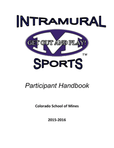 Participant Handbook Colorado School of Mines  2015-2016