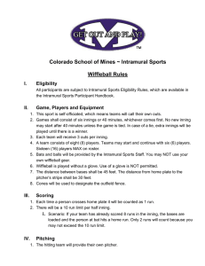 Colorado School of Mines ~ Intramural Sports Wiffleball Rules I.
