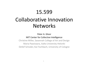 15.599 Collaborative Innovation Networks