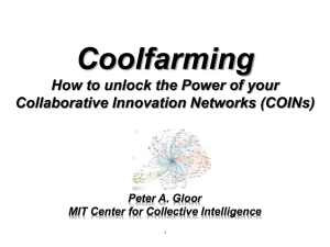 Coolfarming How to unlock the Power of your Collaborative Innovation Networks (COINs)