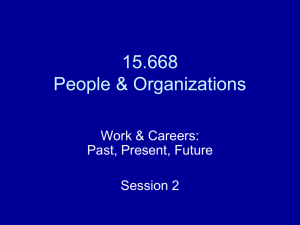 15.668 People &amp; Organizations Work &amp; Careers: Past, Present, Future