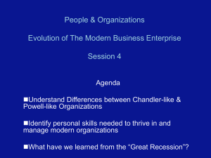 People &amp; Organizations Evolution of The Modern Business Enterprise Session 4