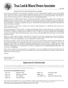 May 2006 Welcome to the Texas Land &amp; Mineral Owners Association.