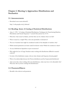 Chapter 3. Meeting 3, Approaches: Distributions and Stochastics 3.1. Announcements