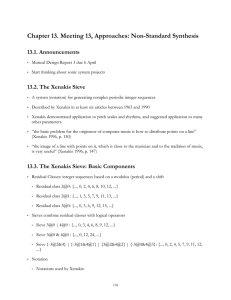 Chapter 13. Meeting 13, Approaches: Non-Standard Synthesis 13.1. Announcements