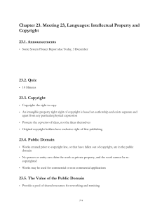 Chapter 23. Meeting 23, Languages: Intellectual Property and Copyright 23.1. Announcements 23.2. Quiz