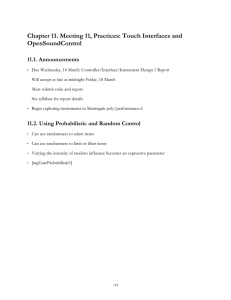 Chapter 11. Meeting 11, Practices: Touch Interfaces and OpenSoundControl 11.1. Announcements