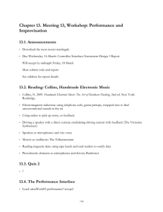 Chapter 13. Meeting 13, Workshop: Performance and Improvisation 13.1. Announcements