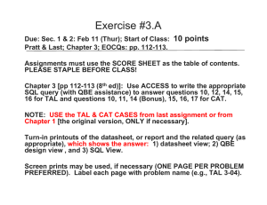 Exercise #3.A 10 points