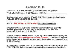 Exercise #3.B 10 points