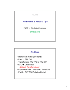 Outline Homework 6 Hints &amp; Tips