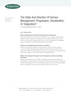 The State And Direction Of Service Management: Progression, Deceleration, Or Stagnation?