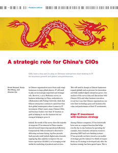 A strategic role for China’s CIOs