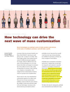 How technology can drive the next wave of mass customization