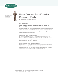 Market Overview: SaaS IT Service Management Tools