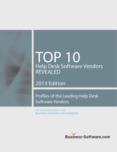 TOP 10 Help Desk Software Vendors REVEALED 2013 Edition