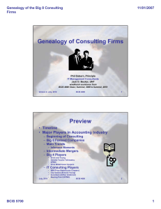 Genealogy of Consulting Firms Preview Timeline Major Players in Accounting Industry