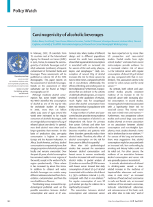 Policy Watch Carcinogenicity of alcoholic beverages