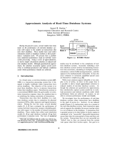 + Approximate Analysis of  Real-Time Database  Systems R.