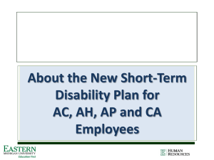 About the New Short-Term Disability Plan for AC, AH, AP and CA Employees