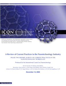 ICON INTERNATIONAL COUNCIL ON NANOTECHNOLOGY