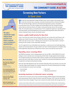 T  Screening New Yorkers to Save Lives