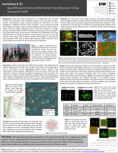 Factsheet # 21 Quantifying Vertical and Horizontal Stand Structure Using Terrestrial LiDAR