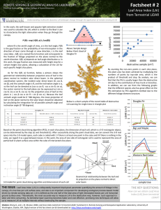 Factsheet # 2 Leaf Area Index (LAI)  from Terrestrial LiDAR REMOTE SENSING &amp; GEOSPATIAL ANALYSIS LABORATORY