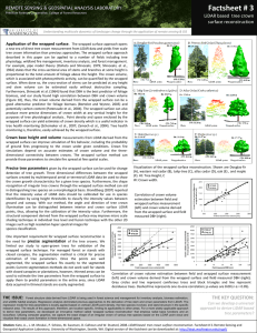 Factsheet # 3 REMOTE SENSING &amp; GEOSPATIAL ANALYSIS LABORATORY LiDAR based  tree crown  surface reconstruction