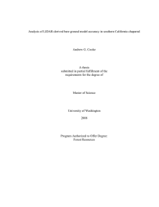 Analysis of LIDAR-derived bare ground model accuracy in southern California... Andrew G. Cooke A thesis