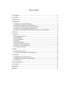 List of figures ...................................................................................................................... ii Table of Contents
