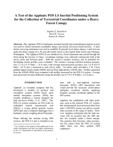 A Test of the Applanix POS LS Inertial Positioning System