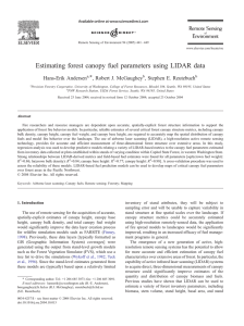 Estimating forest canopy fuel parameters using LIDAR data Hans-Erik Andersen