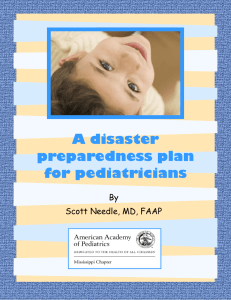 A disaster preparedness plan for pediatricians