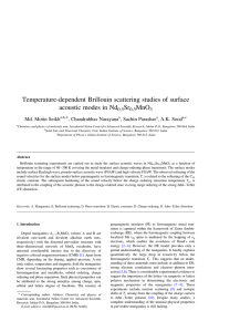 Temperature-dependent Brillouin scattering studies of surface acoustic modes in Nd Sr MnO