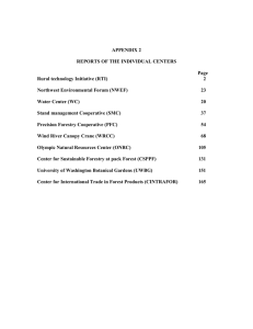 APPENDIX 2 REPORTS OF THE INDIVIDUAL CENTERS Page