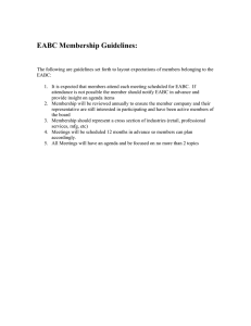 EABC Membership Guidelines: