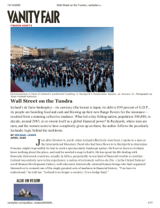 Wall Street on the Tundra