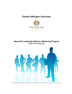 Eastern Michigan University Nonprofit Leadership Alliance: Mentoring Program (EMU-NLA Mentoring)