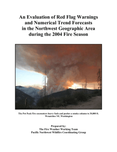 An Evaluation of Red Flag Warnings and Numerical Trend Forecasts