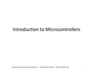 Introduction to Microcontrollers 1