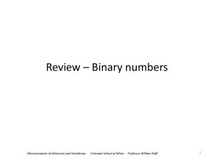Review – Binary numbers 1