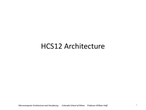 HCS12 Architecture 1