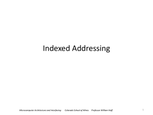 Indexed Addressing 1